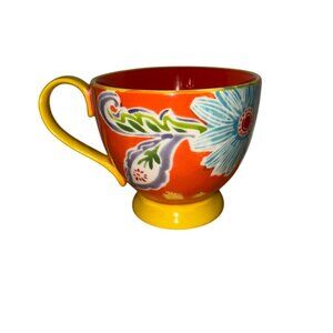 Colorful Floral Ceramic Coffee Mug